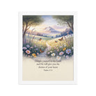 Psalm 37:4 Bible Verse, Delight Premium Luster Photo Paper Framed Poster White 11″×14″