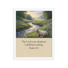 Psalm 23:1 Bible Verse, I shall Premium Luster Photo Paper Framed Poster White 11″×14″