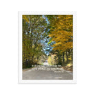 Proverbs 3:6 Bible Verse, Fall Road Premium Luster Photo Paper Framed Poster Wall Art White 11″×14″