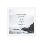 Joshua 1:9 Bible Verse, Do not be afraid Premium Luster Photo Paper Framed Poster Wall Art White 12″×12″