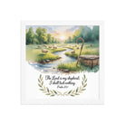 Psalm 23:1 Bible Verse, is my Premium Luster Photo Paper Framed Poster White 12″×12″