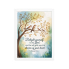 Psalm 37:4 Bible Verse, Yourself Premium Luster Photo Paper Framed Poster White 12″×16″