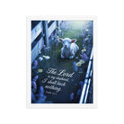 Psalm 23:1 Bible Verse, Shepherd Premium Luster Photo Paper Framed Poster White 12″×16″