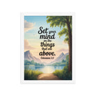 Colossians 3:2 Bible Verse Set Premium Luster Photo Paper Framed Poster White 12″×16″