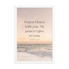 John 14:27 Bible Verse, not as the Premium Luster Photo Paper Framed Poster Wall Art White 12″×18″