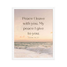 John 14:27 Bible Verse, not as the Premium Luster Photo Paper Framed Poster Wall Art White 16″×20″