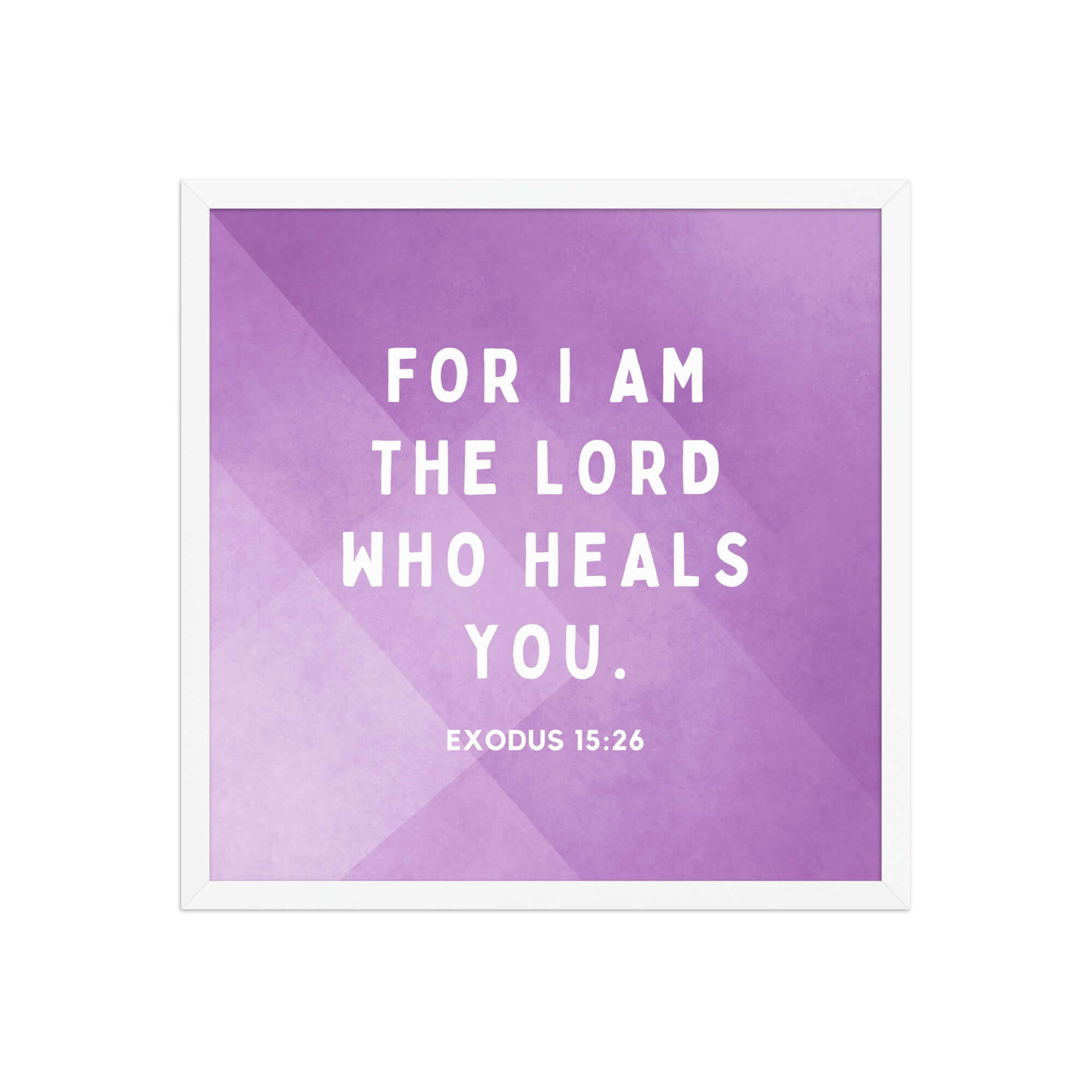 Exodus 15:26 Bible Verse, in his eyes Premium Luster Photo Paper Framed Poster Wall Art White 18″×18″