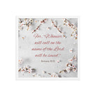 Romans 10:13 Bible Verse, the Lord Premium Luster Photo Paper Framed Poster Wall Art White 18″×18″