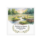 Psalm 23:1 Bible Verse, is my Premium Luster Photo Paper Framed Poster White 18″×18″