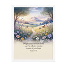 Psalm 37:4 Bible Verse, Delight Premium Luster Photo Paper Framed Poster White 18″×24″