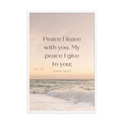 John 14:27 Bible Verse, not as the Premium Luster Photo Paper Framed Poster Wall Art White 24″×36″