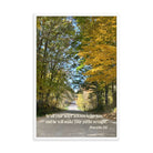Proverbs 3:6 Bible Verse, Fall Road Premium Luster Photo Paper Framed Poster Wall Art White 24″×36″