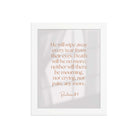 Revelation 21:4 Bible Verse, He will wipe Premium Luster Photo Paper Framed Poster Wall Art White 8″×10″