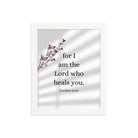 Exodus 15:26 Bible Verse, diligently listen Premium Luster Photo Paper Framed Poster Wall Art White 8″×10″