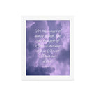 Romans 6:23 Bible Verse, free gift Premium Luster Photo Paper Framed Poster Wall Art White 8″×10″