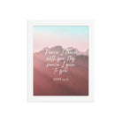 John 14:27 Bible Verse, I give you Premium Luster Photo Paper Framed Poster Wall Art White 8″×10″