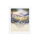 Psalm 37:4 Bible Verse, Delight Premium Luster Photo Paper Framed Poster White 8″×10″