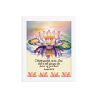 Psalm 37:4 Bible Verse, the Lord Premium Luster Photo Paper Framed Poster White 8″×10″