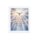 John 14:26 Bible Verse Father Premium Luster Photo Paper Framed Poster White 8″×10″