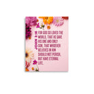 John 3:16 Bible Verse, For God So Loved Premium Luster Photo Paper Poster Wall Art