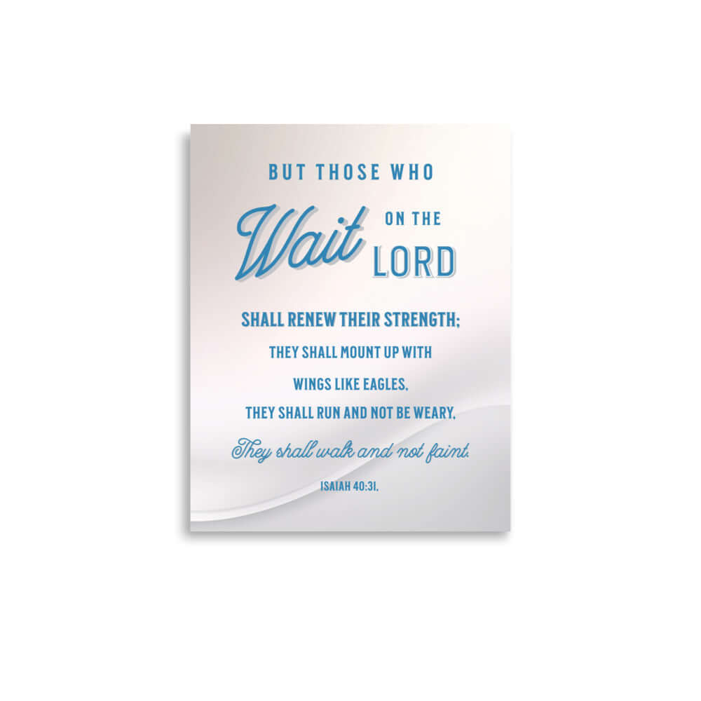 Isaiah 40:31 Bible Verse, Wings like Eagles Premium Luster Photo Paper Poster Wall Art