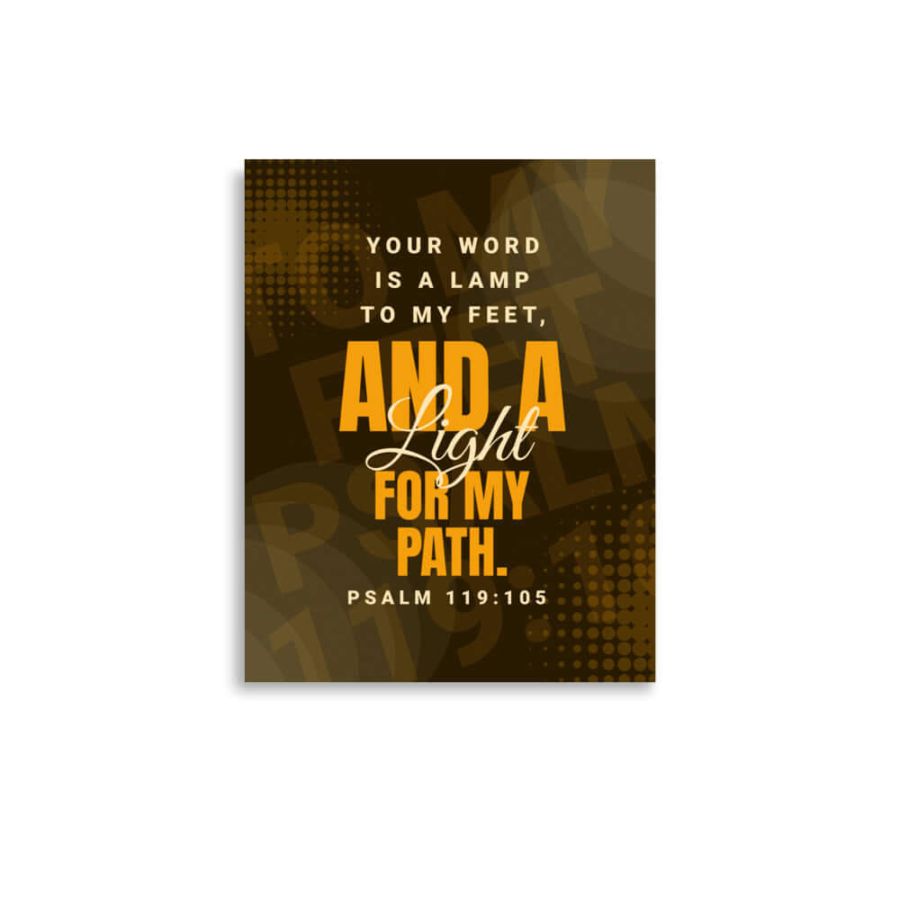 Psalm 119:105 Bible Verse, lamp to my feet Premium Luster Photo Paper Poster Wall Art