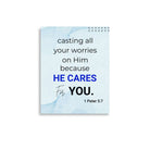 1 Peter 5:7 Bible Verse, casting all your worries on Him Premium Luster Photo Paper Poster Wall Art