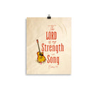Exodus 15:2 Bible Verse, The LORD is my strength Premium Luster Photo Paper Poster Wall Art 11″×14″