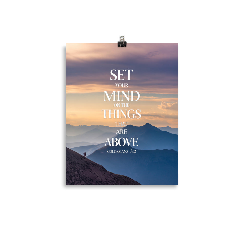 Colossians 3:2 Bible Verse things that Premium Luster Photo Paper Poster 11″×14″