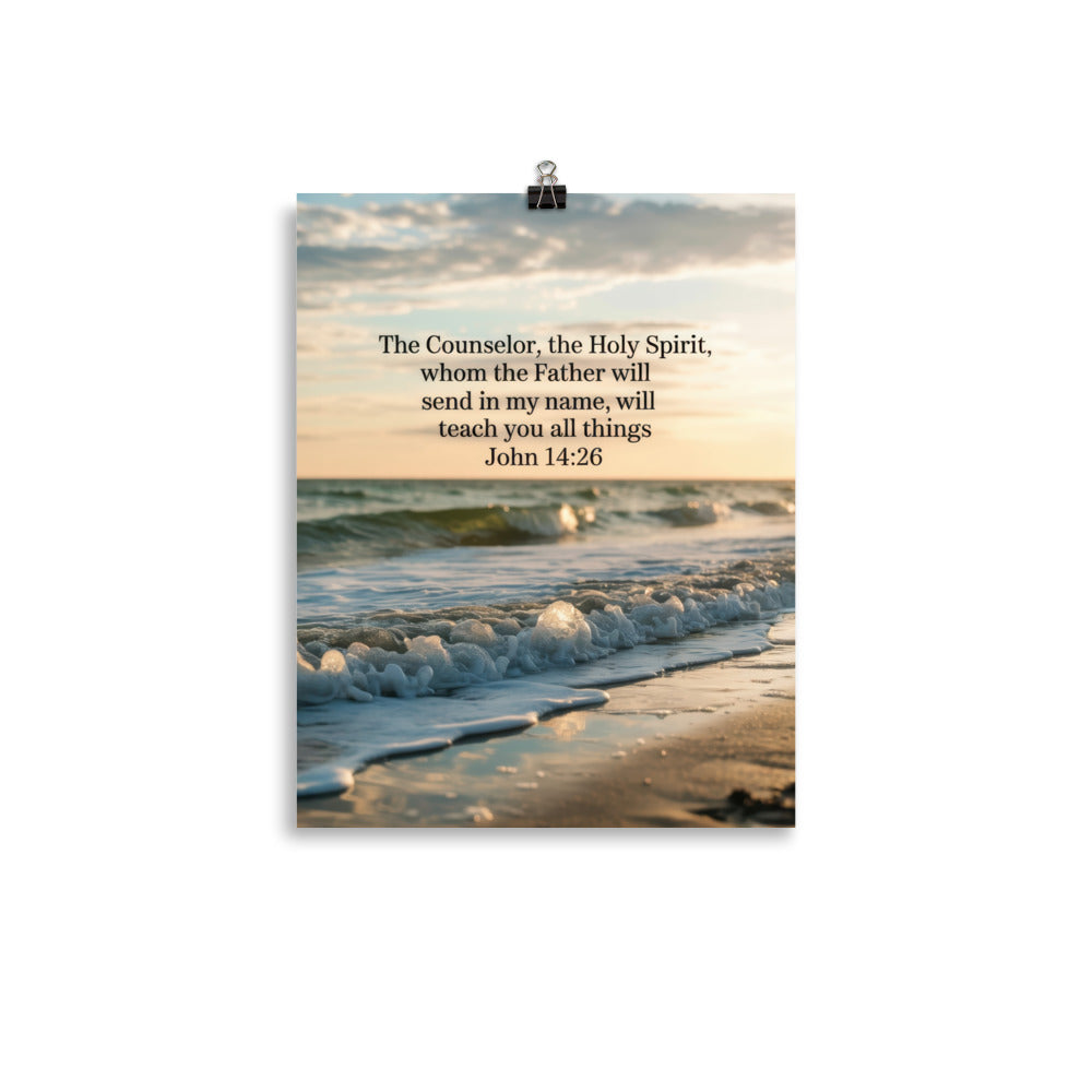 John 14:26 Bible Verse You All Premium Luster Photo Paper Poster 11″×14″