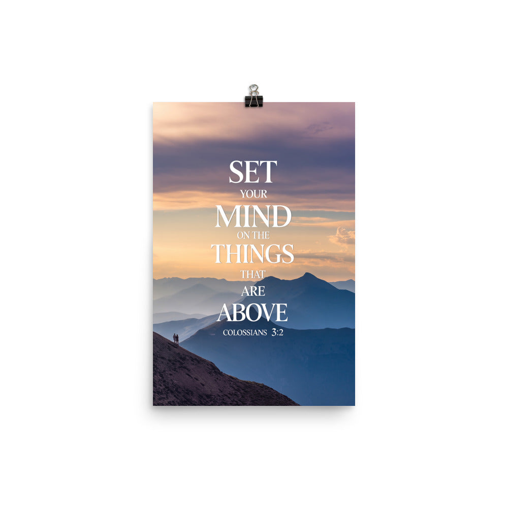 Colossians 3:2 Bible Verse things that Premium Luster Photo Paper Poster 12″×18″