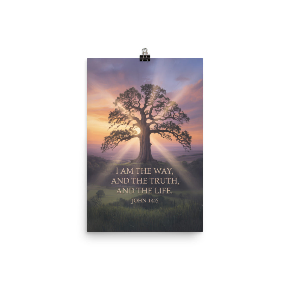 John 14:6 Bible Verse Jesus said Premium Luster Photo Paper Poster 12″×18″