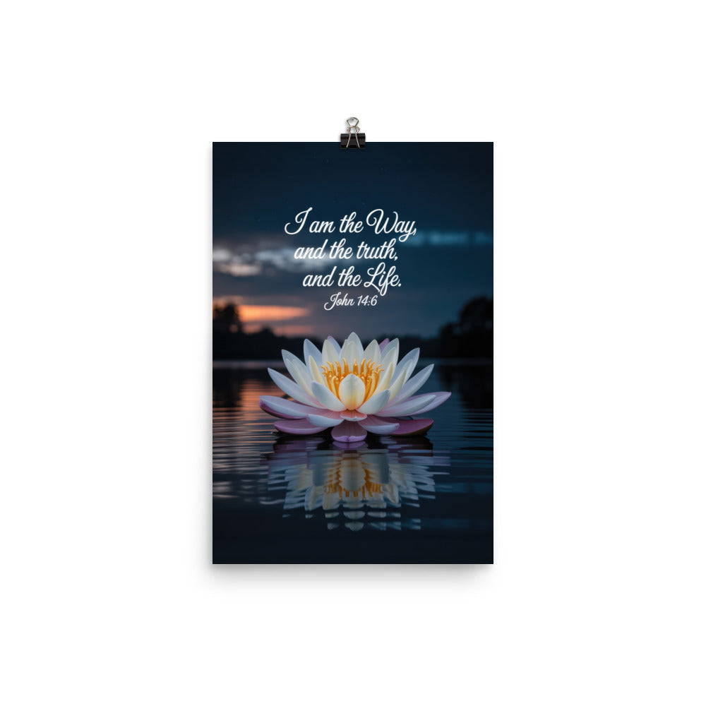 John 14:6 Bible Verse The Father Premium Luster Photo Paper Poster 12″×18″