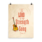 Exodus 15:2 Bible Verse, The LORD is my strength Premium Luster Photo Paper Poster Wall Art 18″×24″