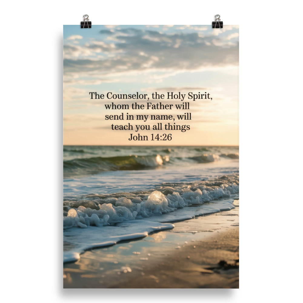 John 14:26 Bible Verse You All Premium Luster Photo Paper Poster 20″×30″