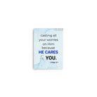 1 Peter 5:7 Bible Verse, casting all your worries on Him Premium Luster Photo Paper Poster Wall Art