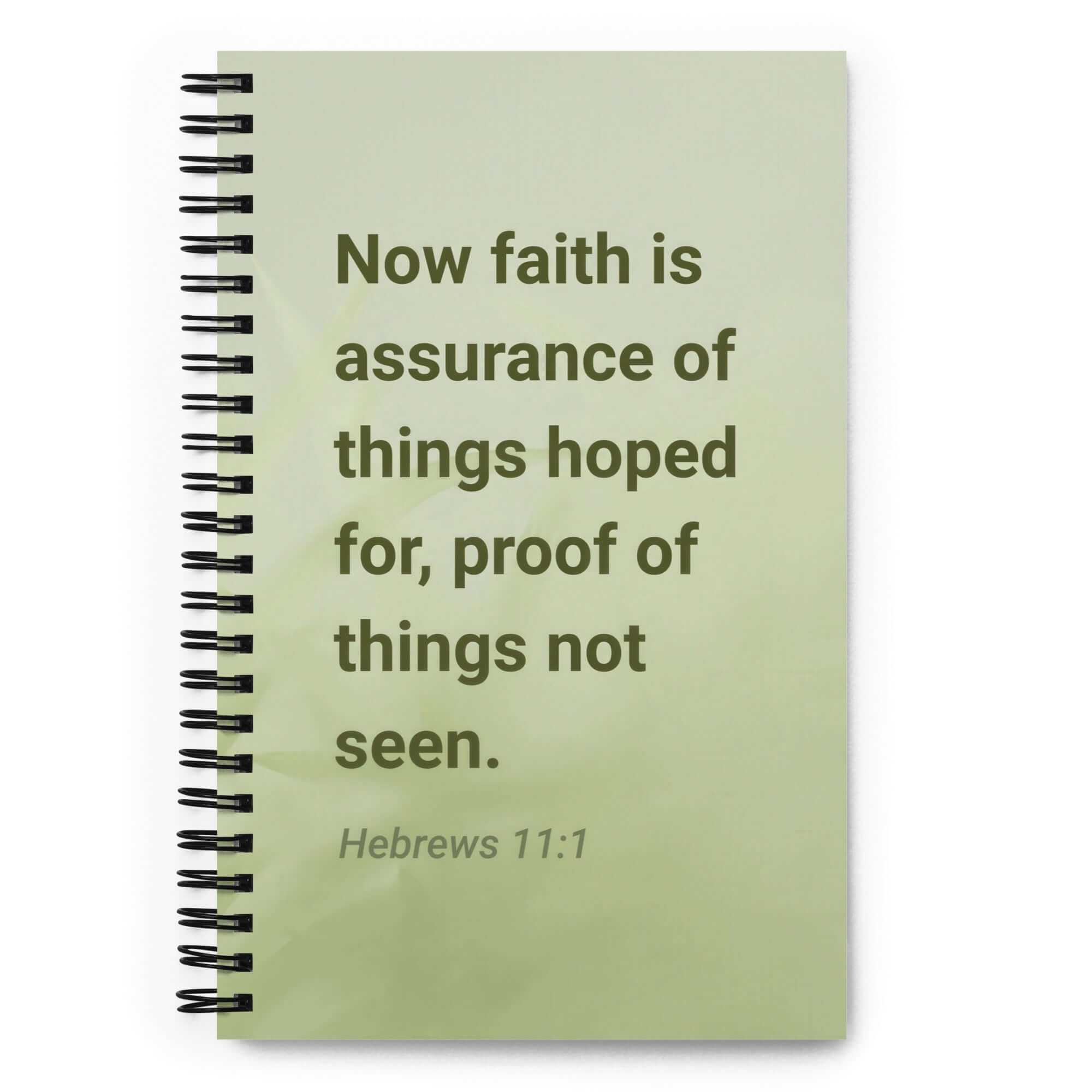 Hebrews 11:1 Bible Verse, faith is assurance Spiral Notebook Stationery Default Title