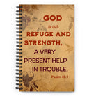 Psalm 46:1 Bible Verse, God is Our Refuge Spiral Notebook Stationery Default Title