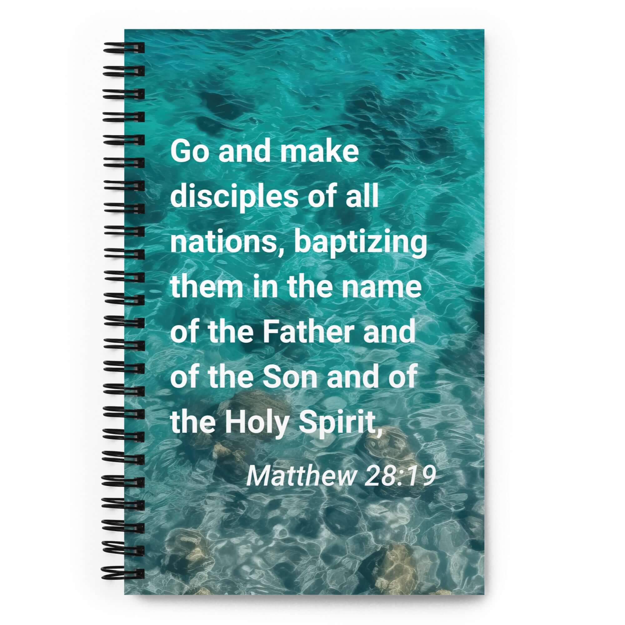 Matthew 28:19 Bible Verse, Make Disciples Spiral Notebook Stationery Default Title