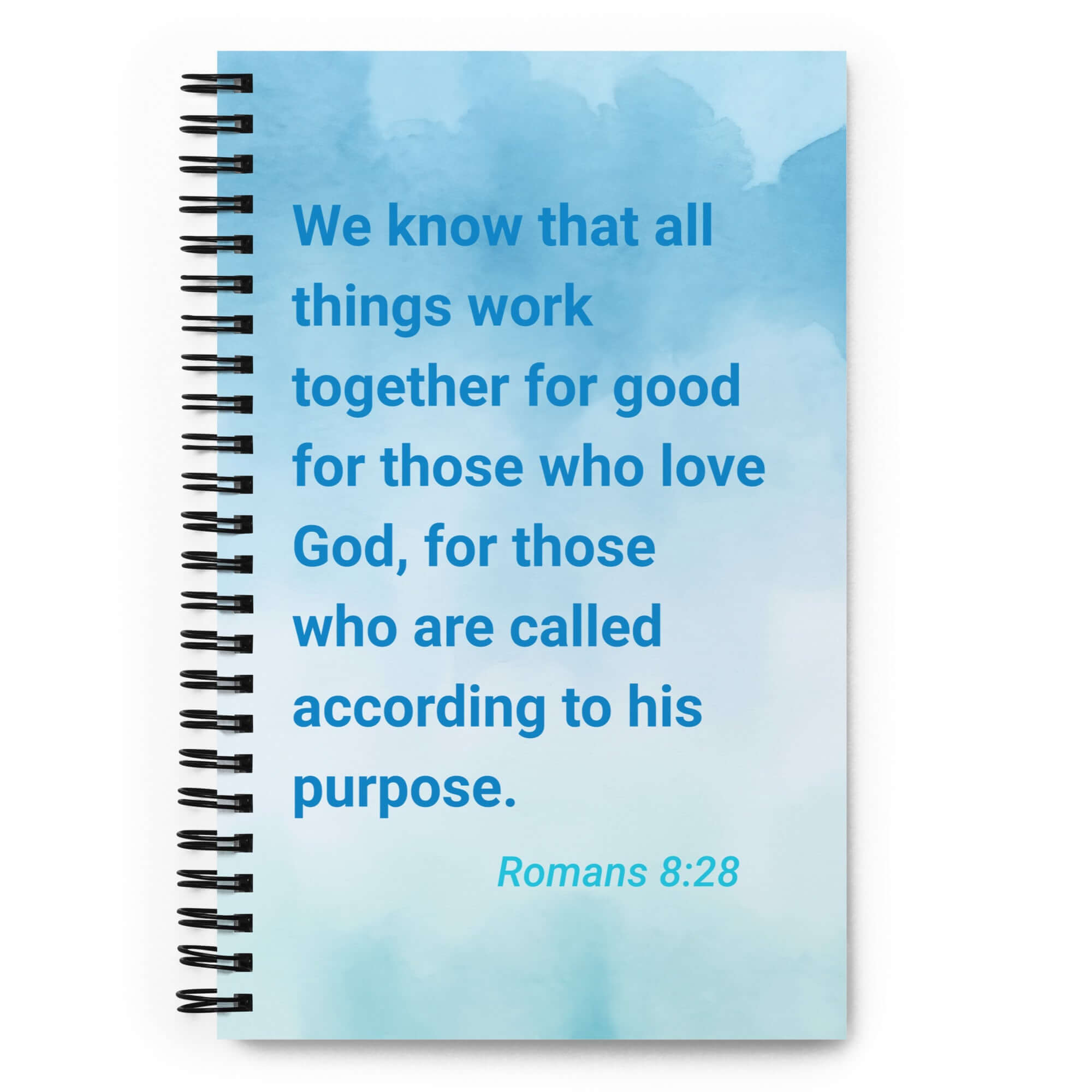 Romans 8:28 Bible Verse, together for good Spiral Notebook Stationery Default Title