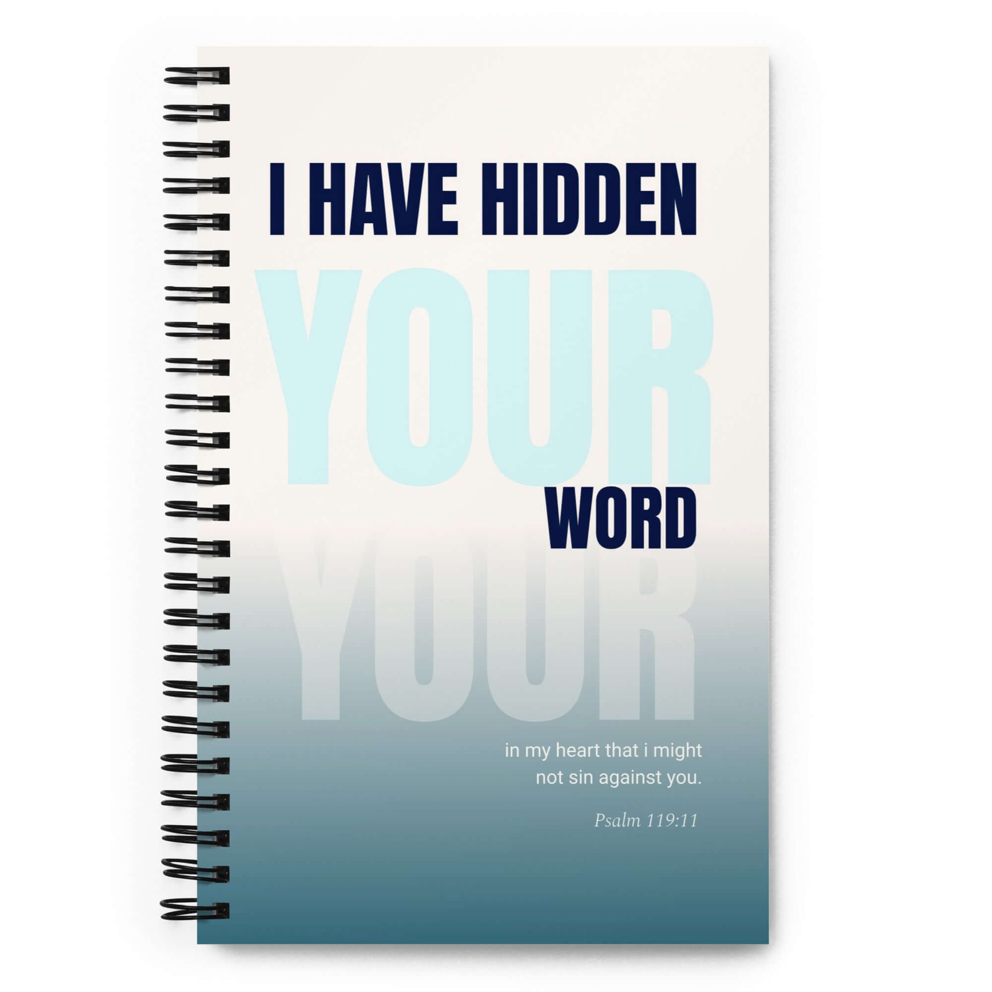Psalm 119:11 Bible Verse, hidden your word Spiral Notebook Stationery Default Title