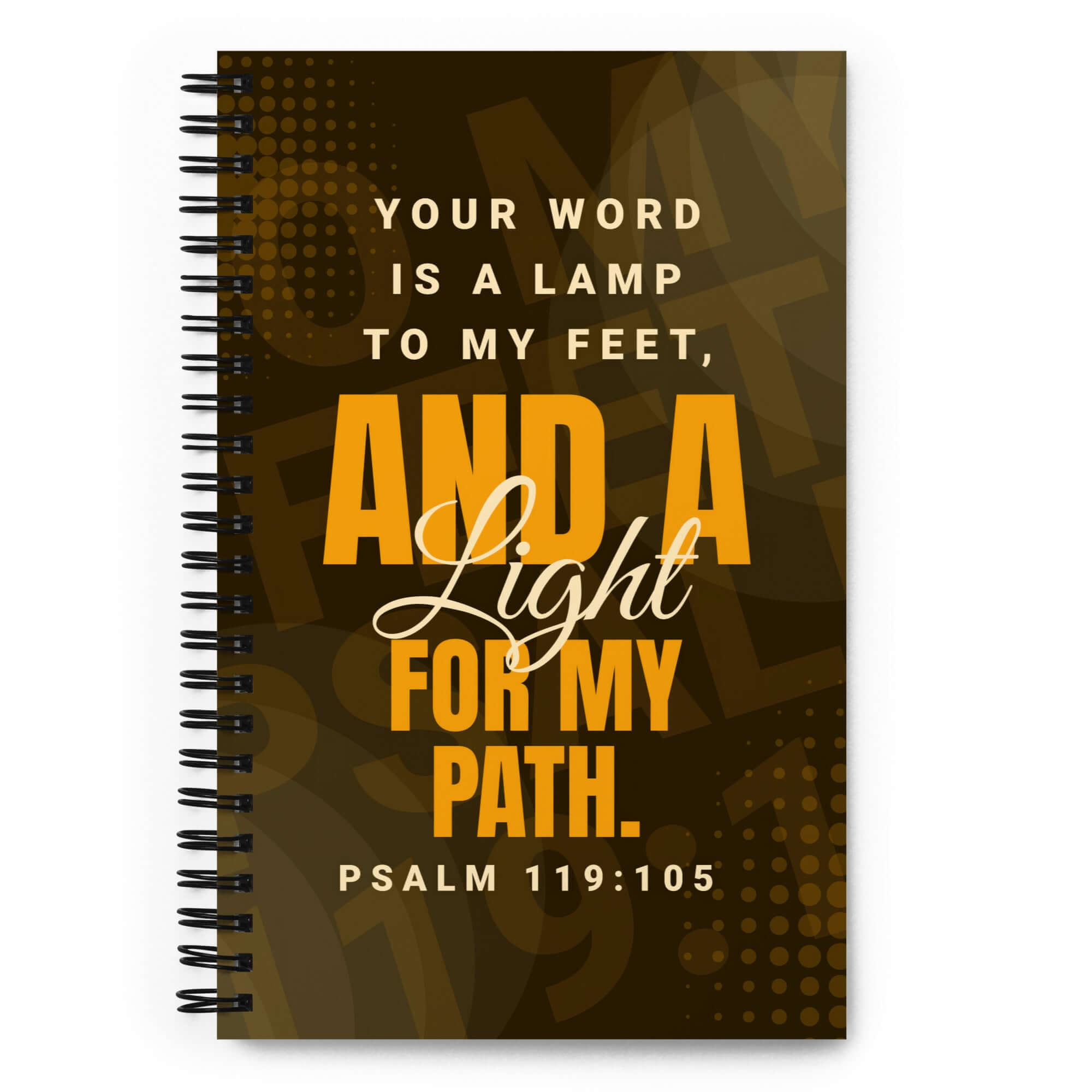 Psalm 119:105 Bible Verse, lamp to my feet Spiral Notebook Stationery Default Title