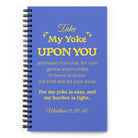 Matthew 11:29-30 Bible Verse, Take my yoke Spiral Notebook Stationery Default Title