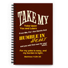 Matthew 11:29-30 Bible Verse, learn from me Spiral Notebook Stationery Default Title