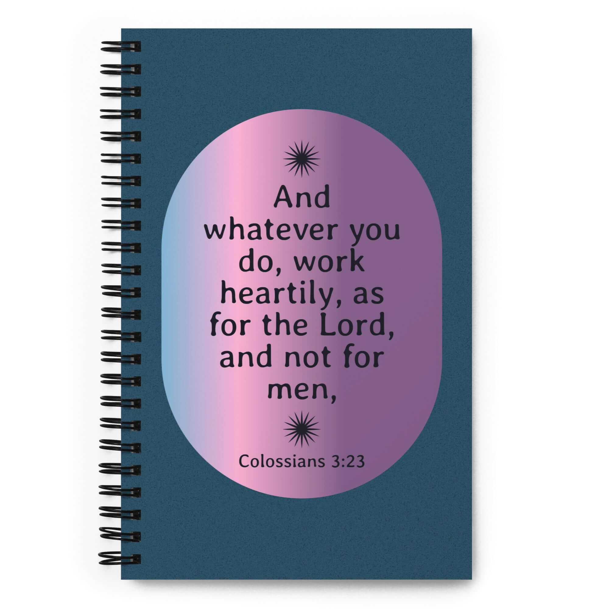 Colossians 3:23 Bible Verse, work heartily Spiral Notebook Stationery Default Title