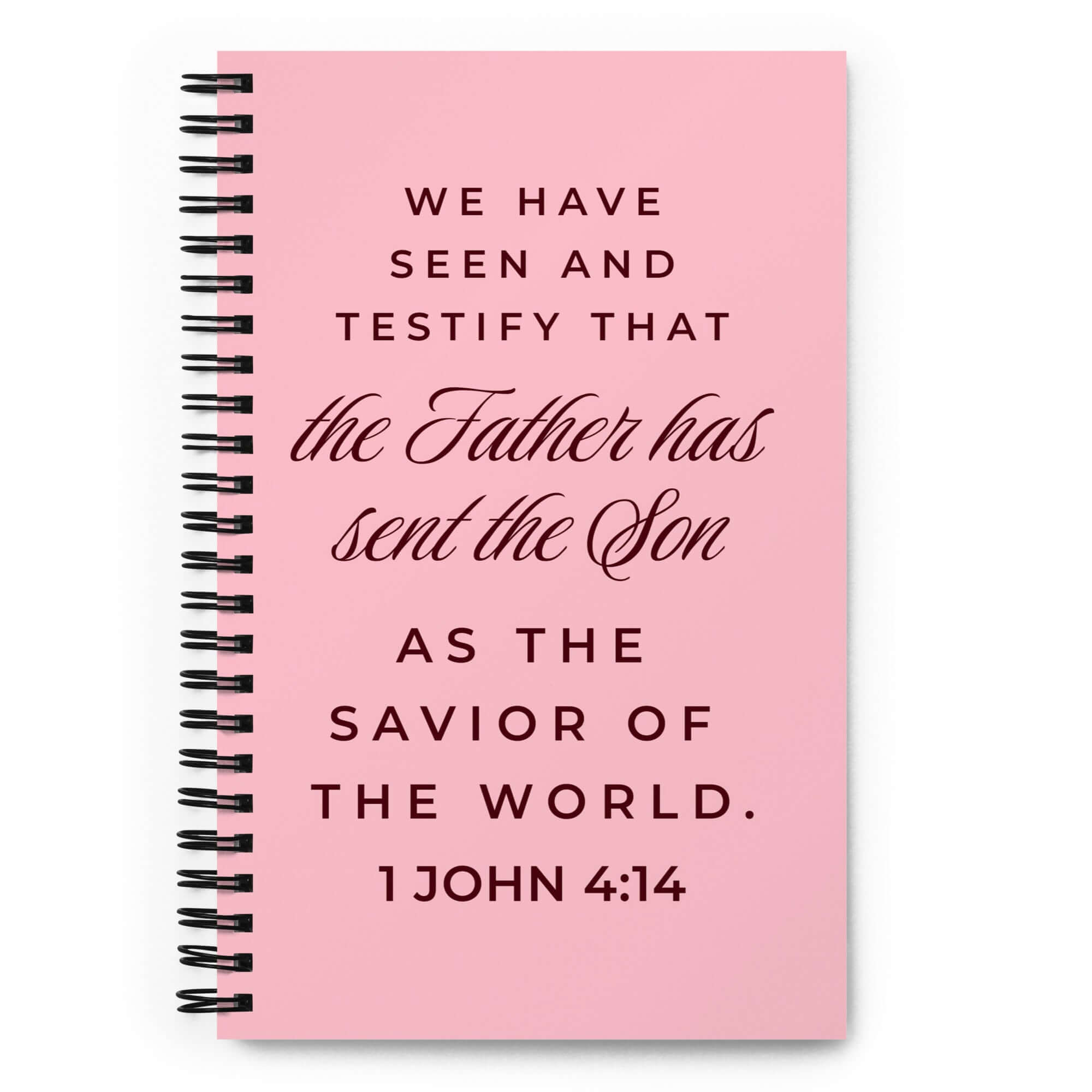 1 John 4:14 Bible Verse, We have seen Spiral Notebook Stationery Default Title
