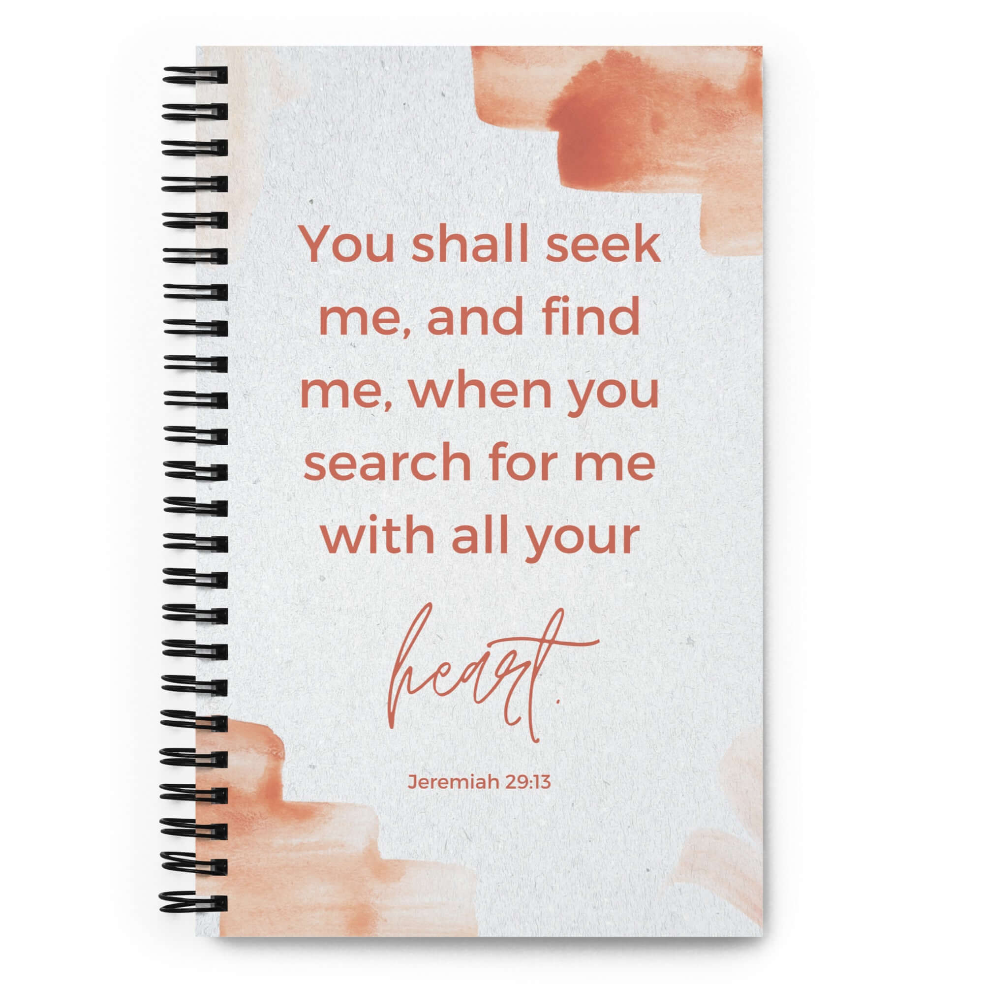 Jeremiah 29:13 Bible Verse, find me Spiral Notebook Stationery Default Title