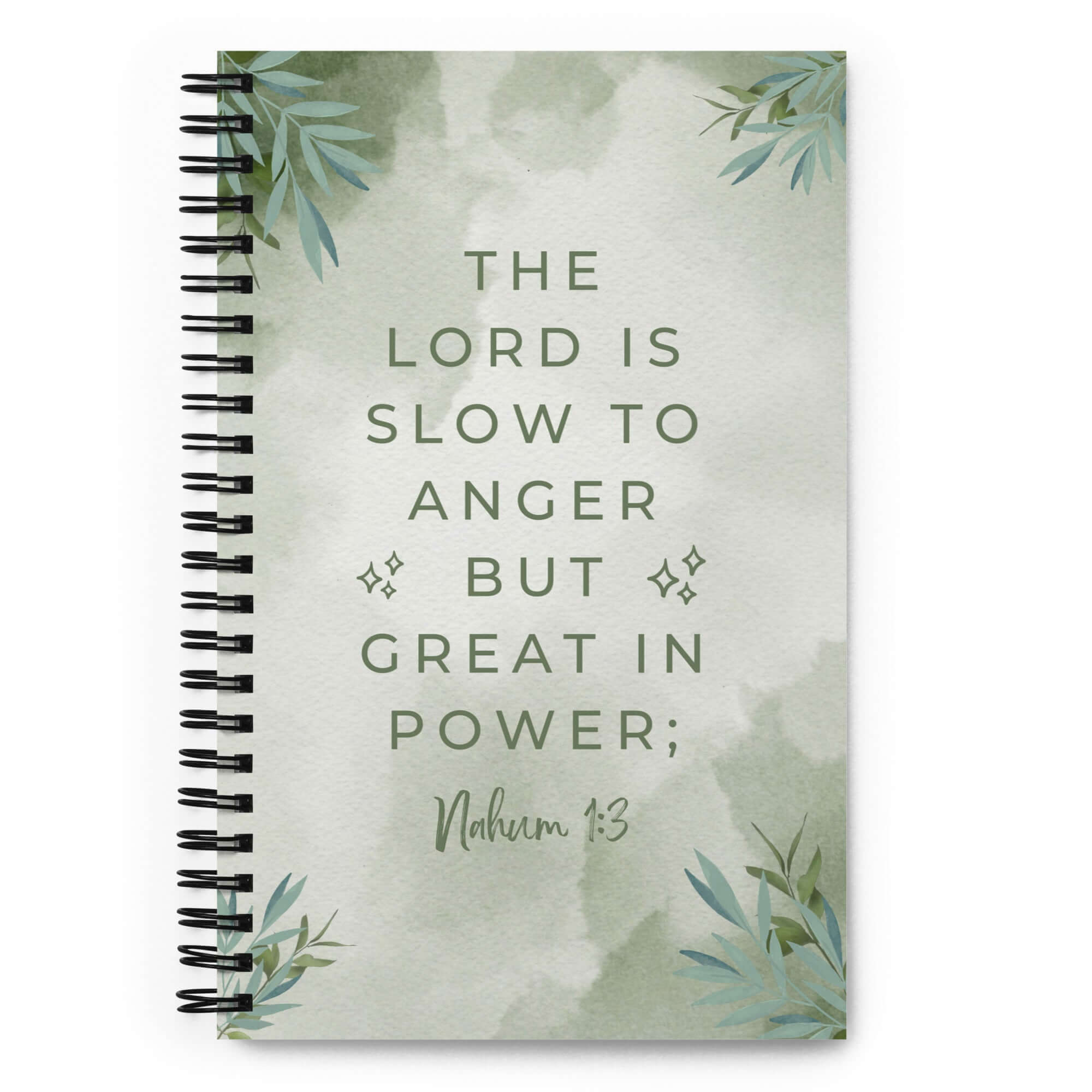 Nahum 1:3 Bible Verse, The Lord is slow Spiral Notebook Stationery Default Title
