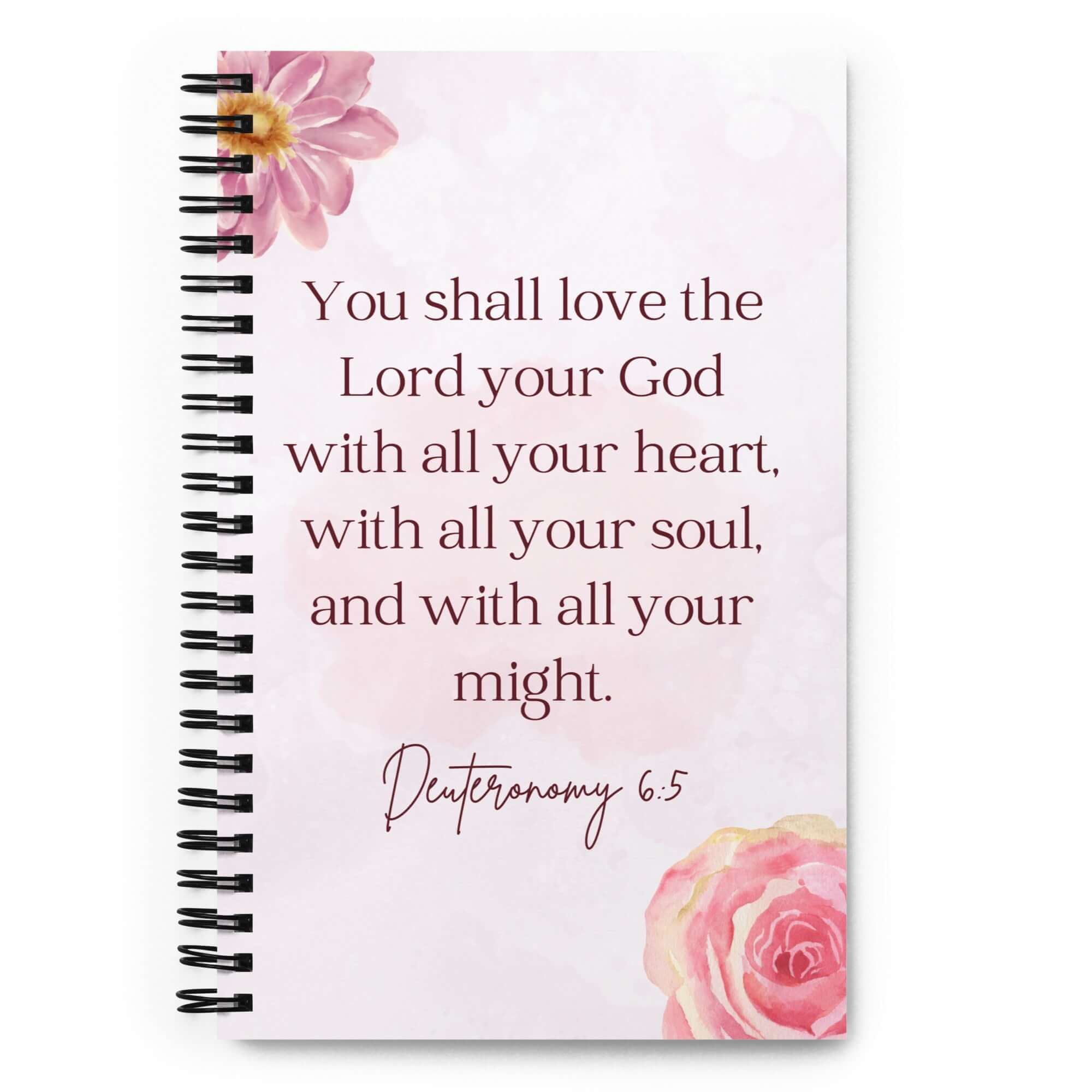 Deuteronomy 6:5 Bible Verse, the Lord Spiral Notebook Stationery Default Title