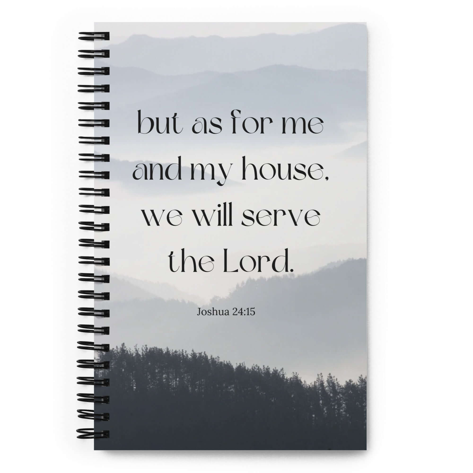 Joshua 24:15 Bible Verse, whom you Spiral Notebook Stationery Default Title